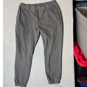 Duluth Trading Company Sweatpants Joggers Heather Gray XL 34 Fleece Lined